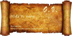Oláh Vera névjegykártya
