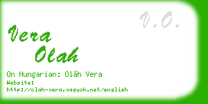vera olah business card