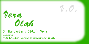 vera olah business card